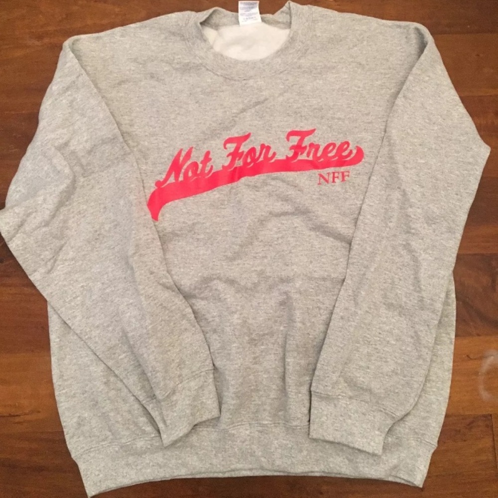 Graphic Logo, Grey/Red Crew Neck Sweatshirt